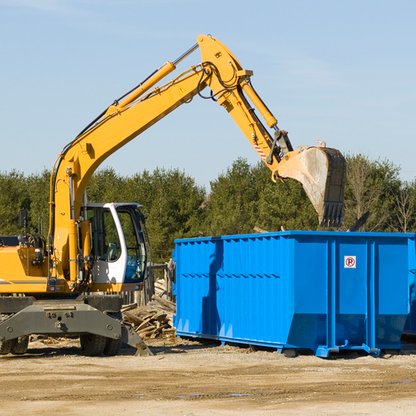 what size residential dumpster rentals are available in Moreno Valley